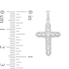 Thumbnail Image 2 of 1/8 CT. T.W. Diamond Vintage-Style Cross Pendant in 14K White Gold