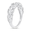 Thumbnail Image 2 of 1/4 CT. T.W. Diamond Wheat Braid Ring in Sterling Silver