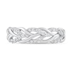 Thumbnail Image 3 of 1/4 CT. T.W. Diamond Wheat Braid Ring in Sterling Silver