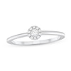 Thumbnail Image 1 of 1/15 CT. T.W. Diamond Frame Engagement Ring in 14K White Gold