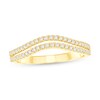 Thumbnail Image 1 of 1/4 CT. T.W. Diamond Double Row Contour Anniversary Band in 10K Gold