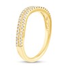 Thumbnail Image 2 of 1/4 CT. T.W. Diamond Double Row Contour Anniversary Band in 10K Gold