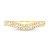 Thumbnail Image 3 of 1/4 CT. T.W. Diamond Double Row Contour Anniversary Band in 10K Gold