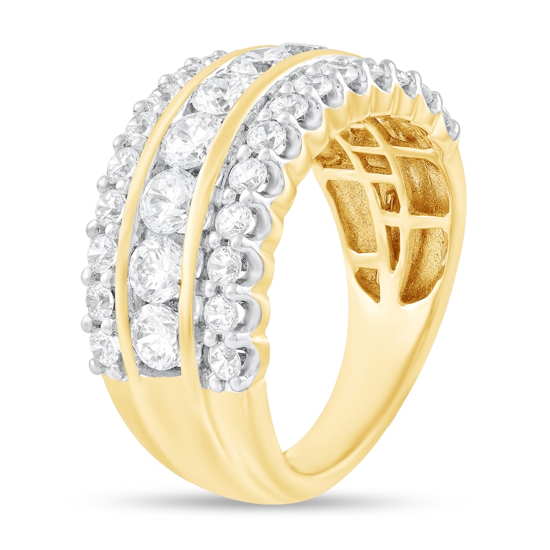 Main Image 2 of 2 CT. T.W. Diamond Triple Row Anniversary Band in 10K Gold