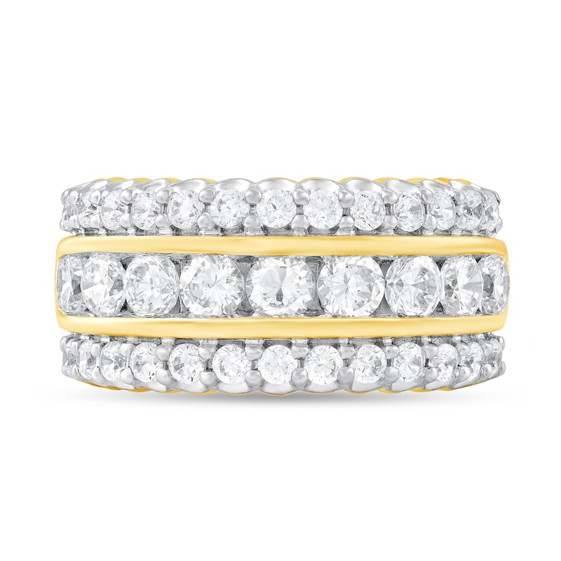 Main Image 3 of 2 CT. T.W. Diamond Triple Row Anniversary Band in 10K Gold