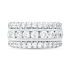 Thumbnail Image 3 of 2 CT. T.W. Diamond Triple Row Anniversary Band in 10K White Gold