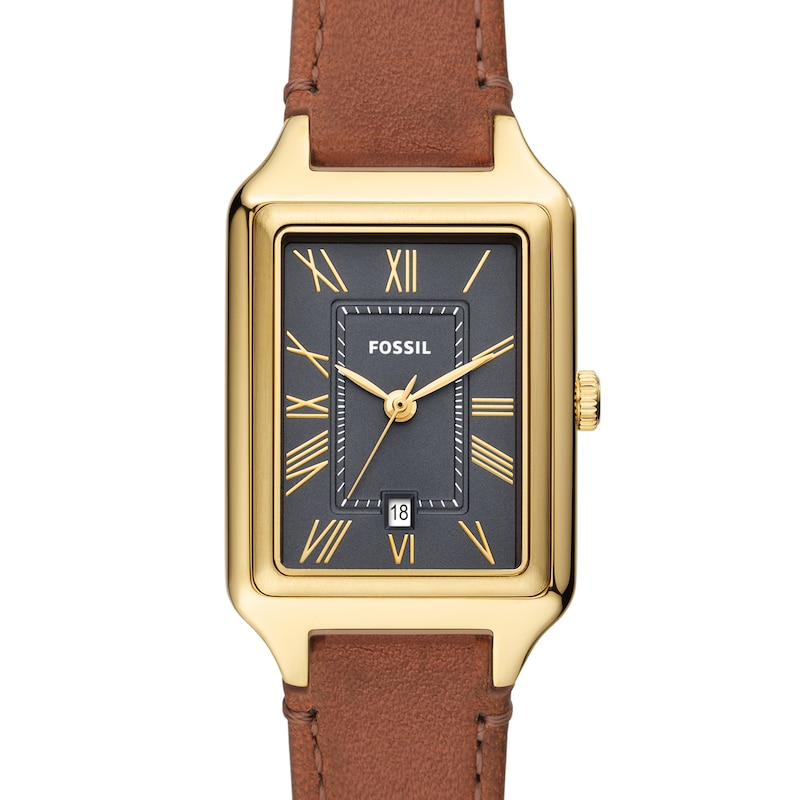 Main Image 5 of Ladies’ Fossil Raquel Gold-Tone IP Watch with Rectangular Grey Dial (Model: ES5303)