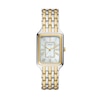 Thumbnail Image 1 of Ladies’ Fossil Raquel Crystal Accent Two-Tone IP Watch with Rectangular Mother-of-Pearl Dial (Model: ES5305)