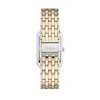 Thumbnail Image 2 of Ladies’ Fossil Raquel Crystal Accent Two-Tone IP Watch with Rectangular Mother-of-Pearl Dial (Model: ES5305)