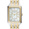 Thumbnail Image 5 of Ladies’ Fossil Raquel Crystal Accent Two-Tone IP Watch with Rectangular Mother-of-Pearl Dial (Model: ES5305)