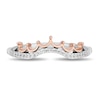 Thumbnail Image 7 of Enchanted Disney Belle 1/5 CT. T.W. Diamond Rose and Crown Three Piece Ring Set in Sterling Silver and 10K Rose Gold