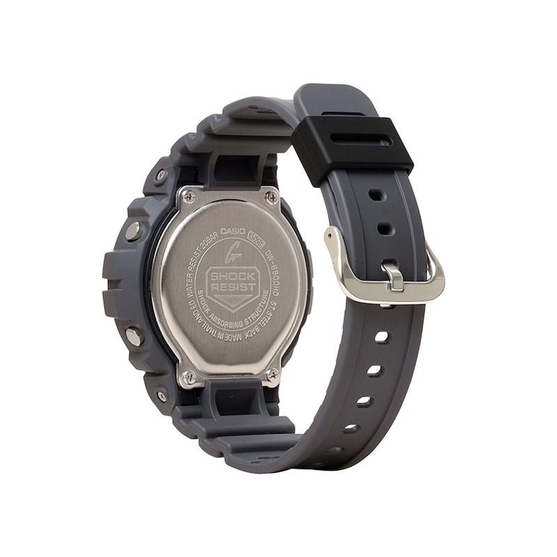 Main Image 2 of Men's Casio G-Shock Classic Grey Resin Digital Watch with White Glow-in-the-Dark Dial (Model: DW6900HD-8)