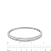 Thumbnail Image 2 of 3 CT. T.W. Baguette and Round Certified Lab-Created Diamond Triple Row Bangle in 14K White Gold (F/SI2) - 7.25&quot;