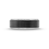 Thumbnail Image 4 of 8.0mm Satin Center Stepped Edge Wedding Band in Tungsten with Black IP and Silicone - Size 10