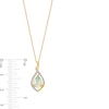 Thumbnail Image 3 of Pear-Shaped Opal and 1/20 CT. T.W. Diamond Open Frame Drop Pendant in 10K Gold