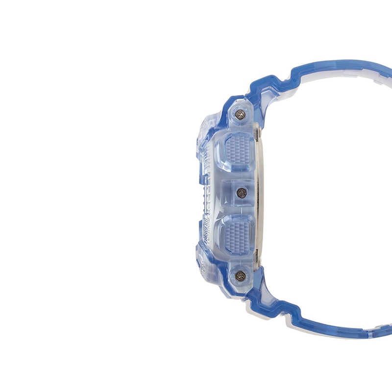 Ladies' Casio G-Shock S Series Clear Periwinkle Resin Watch with Silver-Tone Dial (Model: GMAS110VW-6A)