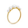 Thumbnail Image 3 of 3.0-5.0mm Cultured Mabe Pearl Graduated Five Stone Ring in 10K Gold