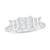 Thumbnail Image 1 of 1 CT. T.W. Princess-Cut Multi-Diamond Three Stone Engagement Ring in 10K White Gold