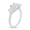 Thumbnail Image 1 of 1 CT. T.W. Princess-Cut Multi-Diamond Three Stone Engagement Ring in 10K White Gold