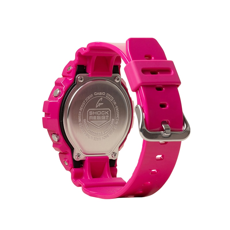 Main Image 2 of Men’s Casio G-Shock Classic Pink Resin Digital Watch with Retro-Color Dial (Model: DW6900RCS-4)