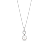 Thumbnail Image 1 of 8.5mm Freshwater Cultured Pearl and 1/10 CT. T.W. Diamond Drop Pendant in 10K White Gold