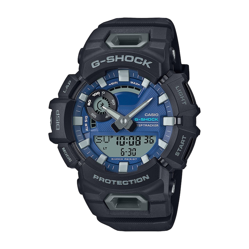 Main Image 1 of Men’s Casio G-Shock MOVE Black Resin Step Tracker Sport Watch with Blue Dial (Model: GBA900CB-1A)