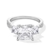 Thumbnail Image 1 of 4 CT. T.W. Princess-Cut Certified Lab-Created Diamond Three Stone Engagement Ring in 14K White Gold (F/SI2)