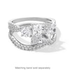 Thumbnail Image 4 of 4 CT. T.W. Princess-Cut Certified Lab-Created Diamond Three Stone Engagement Ring in 14K White Gold (F/SI2)