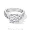 Thumbnail Image 5 of 4 CT. T.W. Princess-Cut Certified Lab-Created Diamond Three Stone Engagement Ring in 14K White Gold (F/SI2)