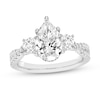 Thumbnail Image 1 of 2-3/4 CT. T.W. Pear-Shaped Certified Lab-Created Diamond Three Stone Engagement Ring in 14K White Gold (F/SI2)