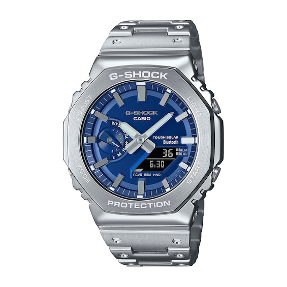 Menâs Casio G-Shock MOVE All-Metal Analog Digital Solar-Powered Watch with Blue Dial (Model: GMB2100AD-2A)