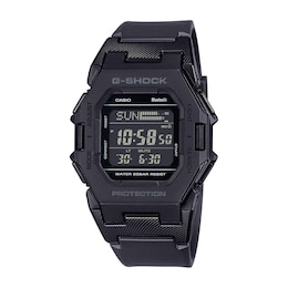 Men’s Casio G-Shock Classic Black Resin Digital Watch with Step Tracker and Black Dial (Model: GDB500-1)