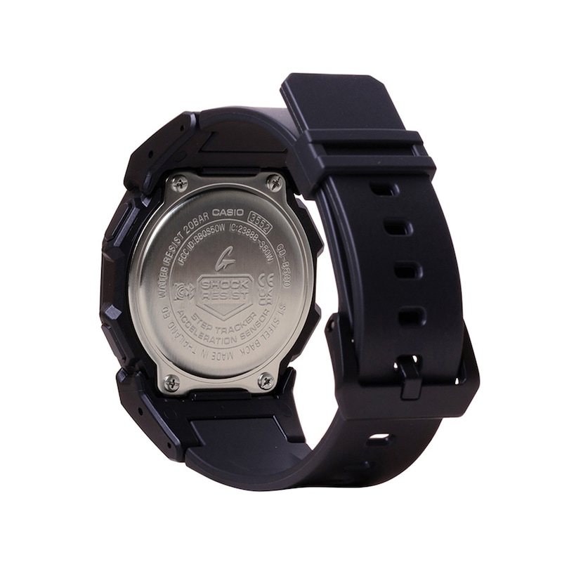 Main Image 2 of Men’s Casio G-Shock Classic Black Resin Digital Watch with Step Tracker and Black Dial (Model: GDB500-1)