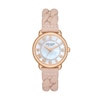 Thumbnail Image 1 of Ladies' Kate Spade Lily Avenue Rose-Tone IP Braided Leather Strap Watch with Mother-of Pearl Dial (Model: KSW1821)