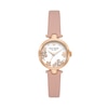 Thumbnail Image 1 of Ladies' Kate Spade Holland Crystal Accent Flower Rose-Tone IP Leather Strap Watch with White Dial (Model: KSW1825)