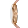 Thumbnail Image 3 of Ladies' Kate Spade Holland Crystal Accent Flower Rose-Tone IP Leather Strap Watch with White Dial (Model: KSW1825)