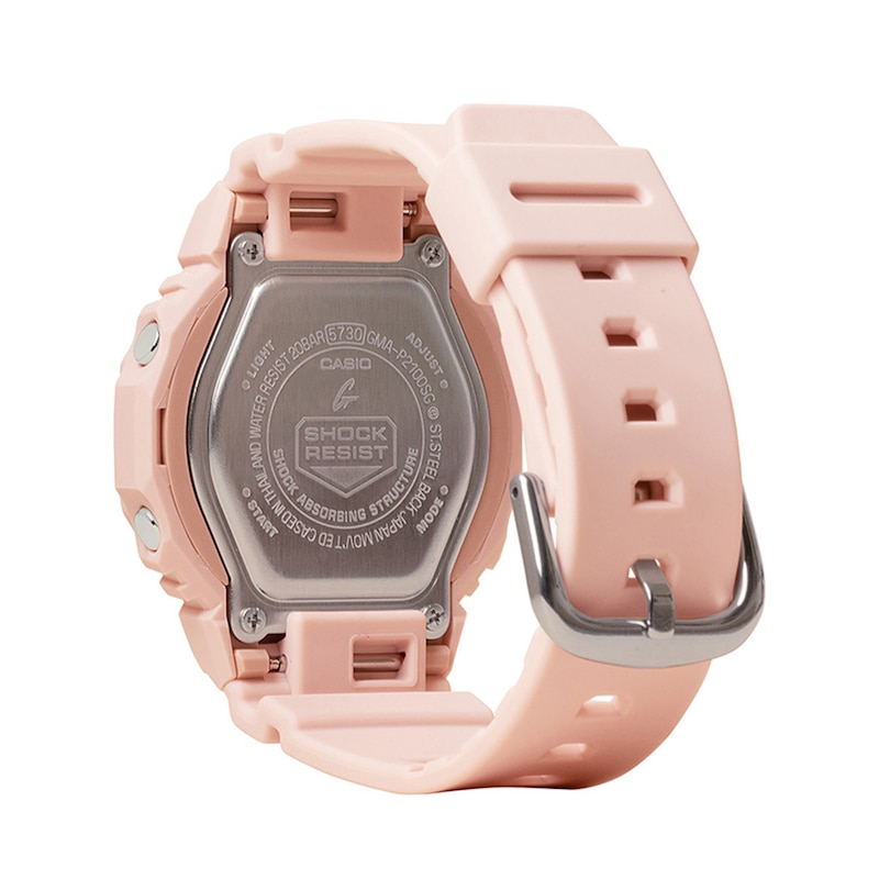 Main Image 2 of Ladies’ Casio G-Shock Pink Resin Analog Digital Watch with Light- to Dark-Pink Dial (Model: GMAP2100SG4A)