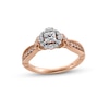 Thumbnail Image 0 of Enchanted Disney Cinderella 3/4 CT. T.W. Princess-Cut Diamond Open Frame Engagement Ring in 14K Rose Gold