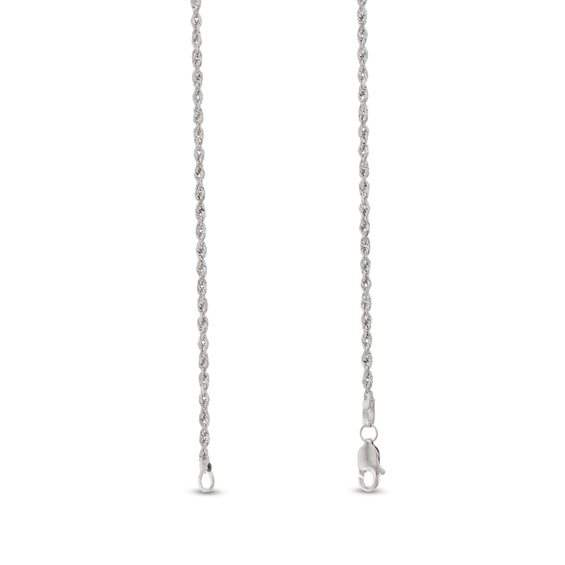 Main Image 3 of 1.8mm Glitter Rope Chain Necklace in Solid 14K White Gold - 18&quot;