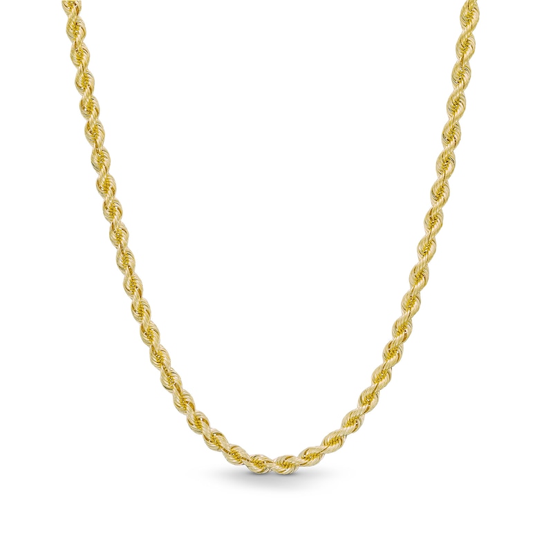 Main Image 1 of 3.0mm Silk Rope™ Chain Necklace in Solid 14K Gold - 20”