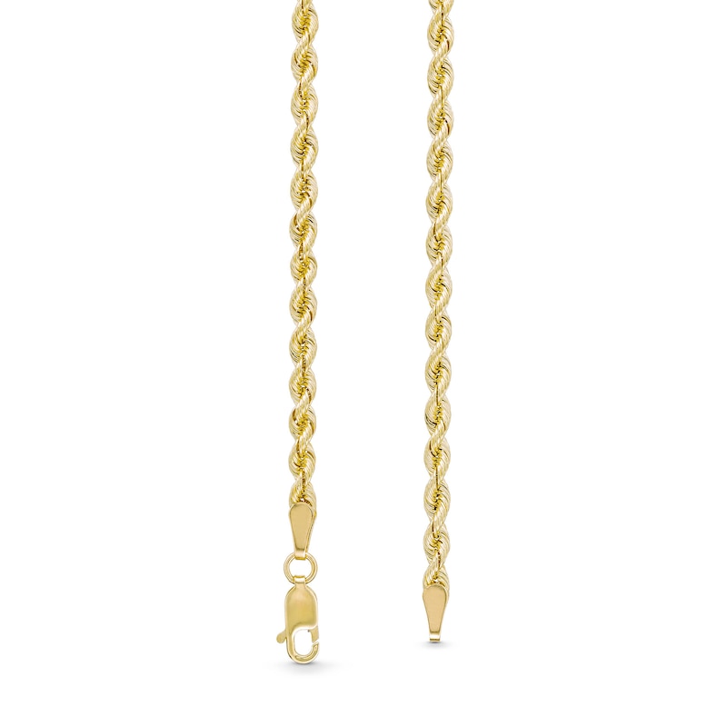 Main Image 3 of 3.0mm Silk Rope™ Chain Necklace in Solid 14K Gold - 20”