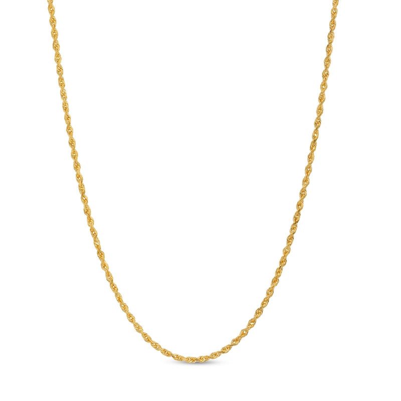 Main Image 1 of 1.8mm Glitter Rope Chain Necklace in Solid 14K Gold - 18&quot;