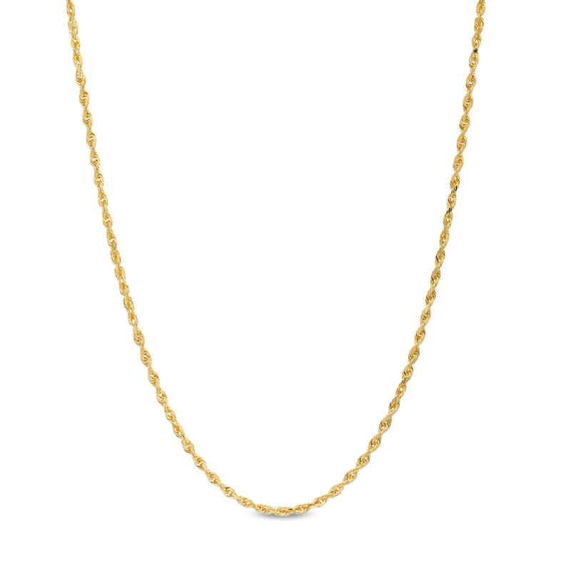 Main Image 1 of 1.8mm Glitter Rope Chain Necklace in Solid 14K Gold - 22&quot;