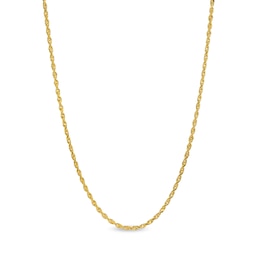 2.4mm Diamond-Cut Glitter Rope Chain Necklace in Solid 14K Gold - 18&quot;