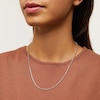 Thumbnail Image 2 of 1.8mm Glitter Rope Chain Necklace in Solid 14K White Gold - 20&quot;