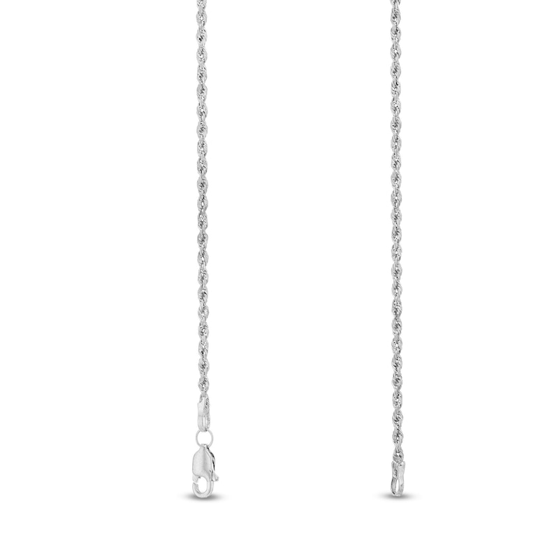 Main Image 3 of 1.8mm Glitter Rope Chain Necklace in Solid 14K White Gold - 20&quot;