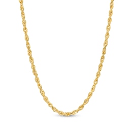 3.0mm Glitter Rope Chain Necklace in Solid 14K Gold - 20&quot;