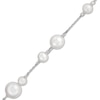 Thumbnail Image 1 of 5.0-9.0mm Freshwater Cultured Pearl Station Bracelet in 10K White Gold-7.25&quot;