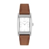Thumbnail Image 0 of Ladies' Coach Reese Brown Leather Strap Watch with Rectangular White Dial (Model: 14504311)