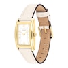 Thumbnail Image 2 of Ladies' Coach Reese Gold-Tone IP White Leather Strap Watch with Rectangular White Dial (Model: 14504314)